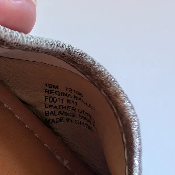 Great condition FRYE women's metallic Regina Ballet Flats Size 10 - Picture 13 of 13